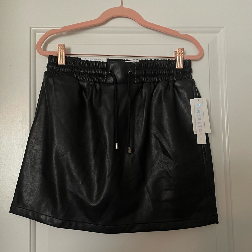 Twisted Black Bubble Mini Skirt Smocked Casual | Tinselton